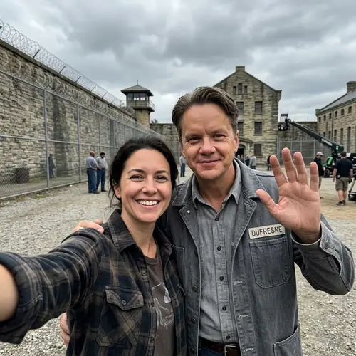 Candid Selfie with Andy Dufresne on Shawshank Set