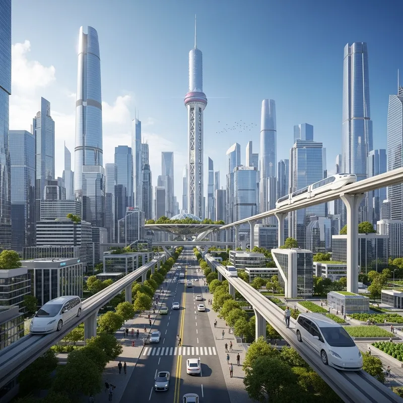 Utopian Futuristic City - A Harmonious Blend of Nature and Technology Utopian Futuristic City - A Harmonious Blend of Nature and Technology