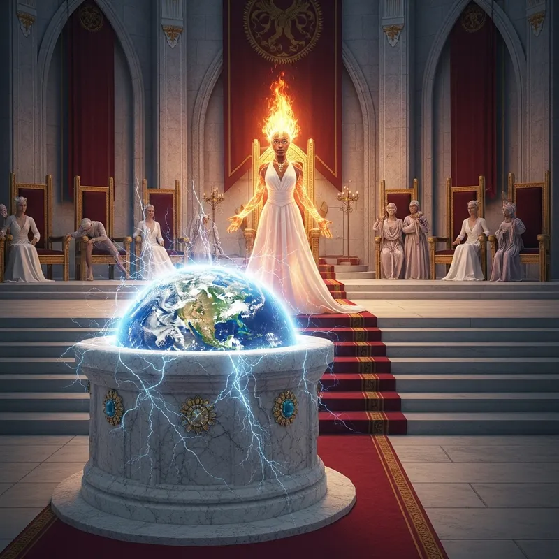 Glowing Queen of New Jerusalem: Divine Elegance and Majestic Aura Glowing Queen of New Jerusalem: Divine Elegance and Majestic Aura