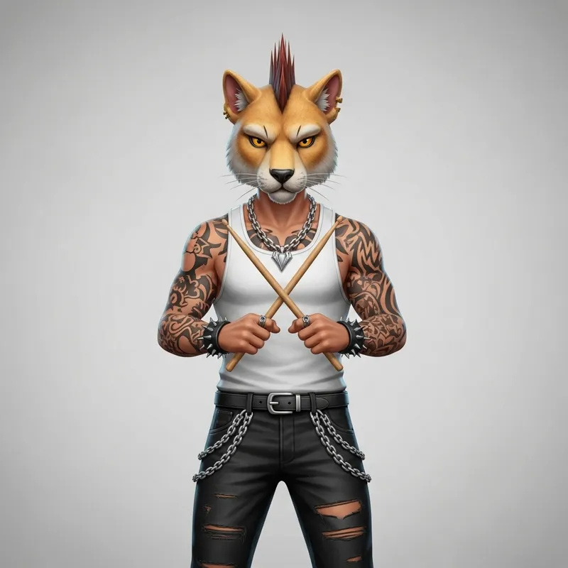 Custom Gaming Avatars with Animal Faces & Punk Style