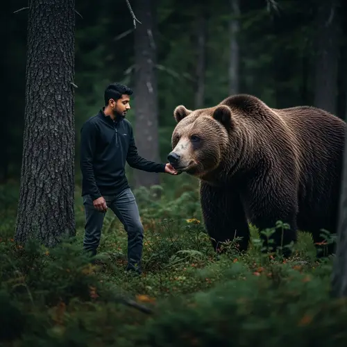 Midnight Encounter with a Wilderness Bear