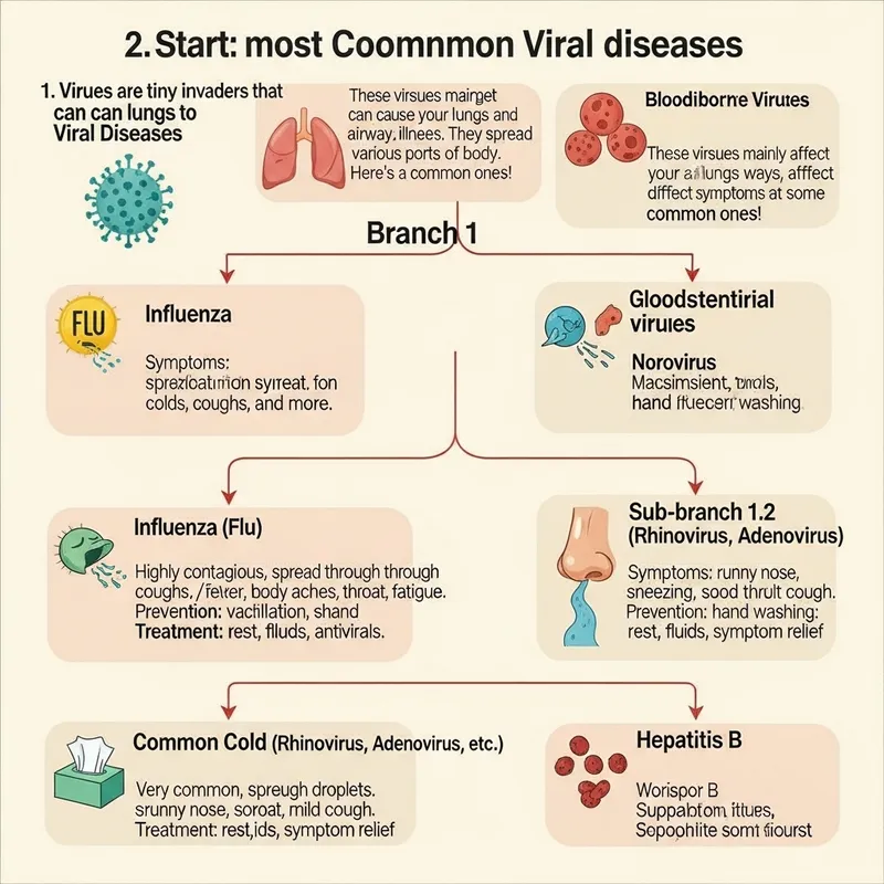 Visual Guide to Common Viral Diseases with Fun Descriptions Visual Guide to Common Viral Diseases with Fun Descriptions