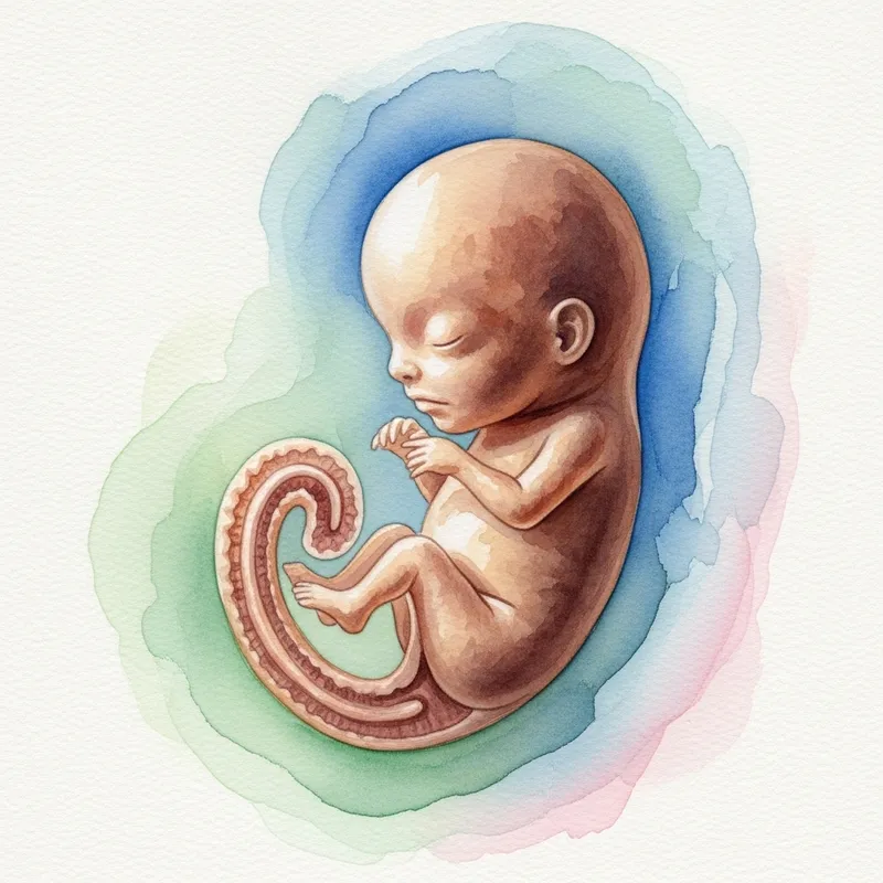 Watercolor Embryo Artwork Watercolor Embryo Artwork