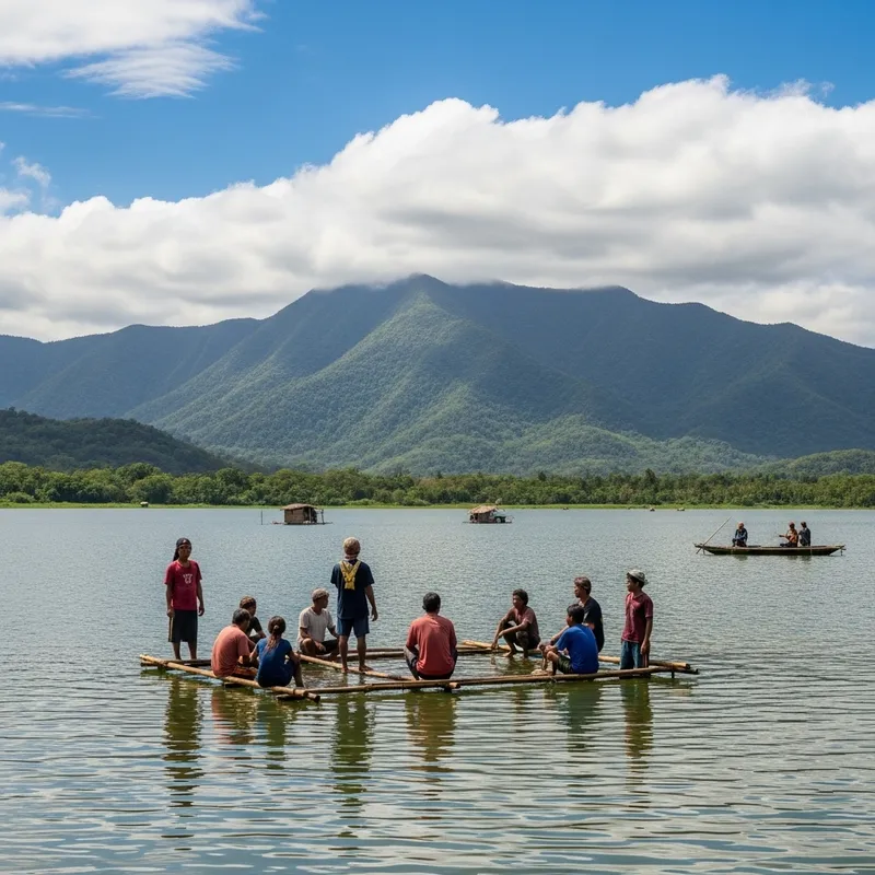 Tranquil Lagoon Home to Indigenous People in the Philippines