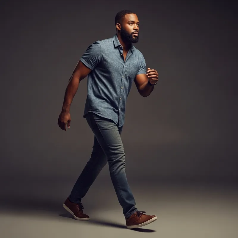 Dynamic Portrait of a Confident African American Man Dynamic Portrait of a Confident African American Man