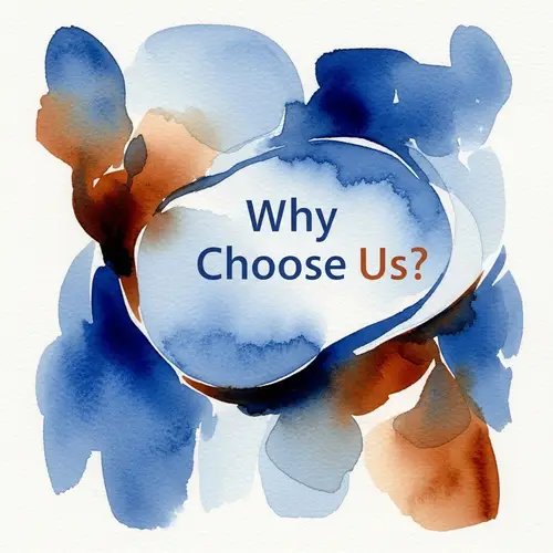 Watercolor Painting | Blues & Earth Tones | Why Choose Us?