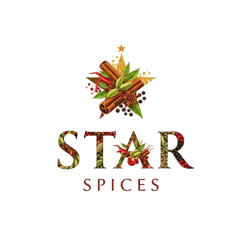 Star Spices Logo Design | Elegant Spice Symbolism