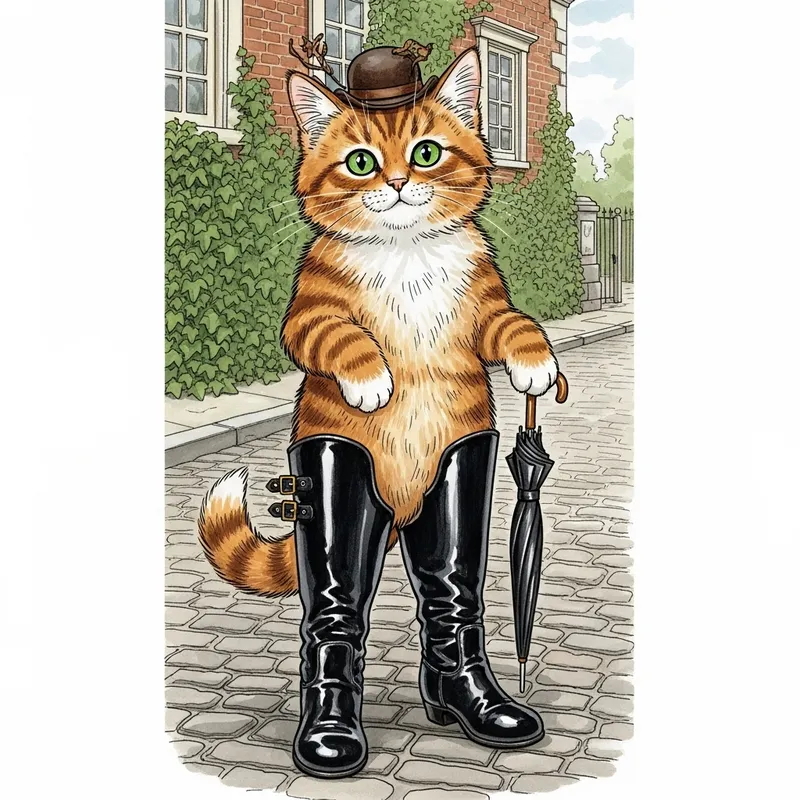Cat in Boots Illustration