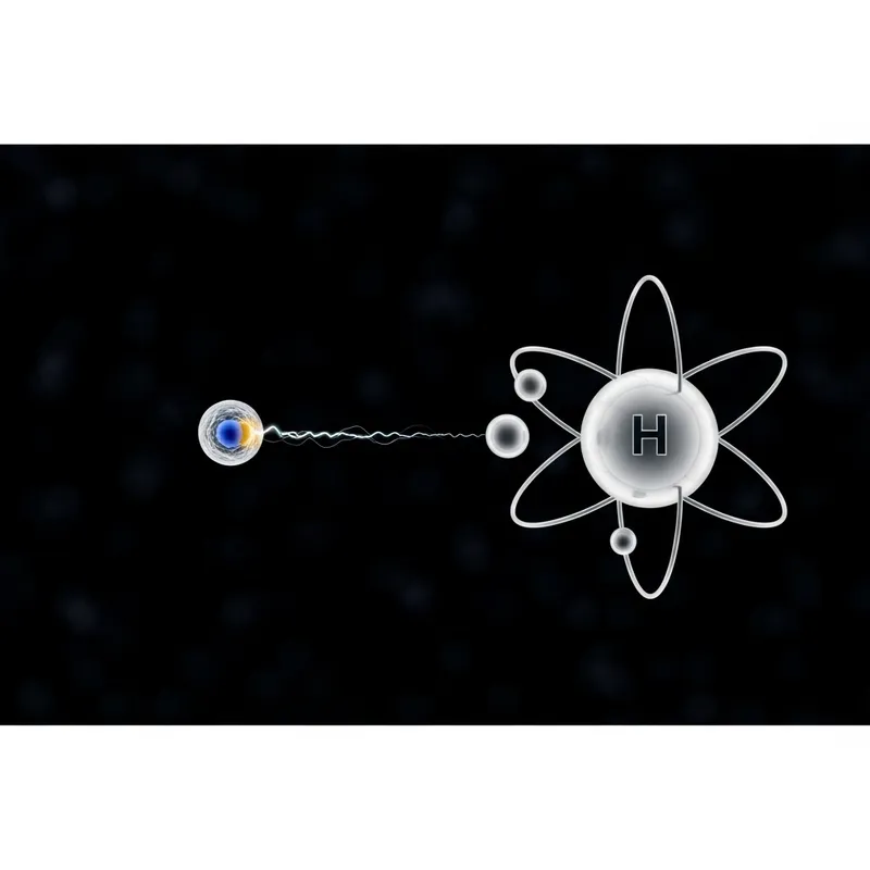 Electron Heading Towards Hydrogen Atom