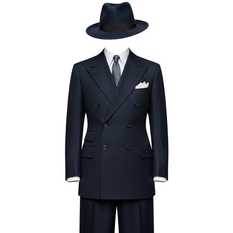 Detailed Illustration of 1930s Gentleman's Suit - Capturing Elegant Style Detailed Illustration of 1930s Gentleman's Suit - Capturing Elegant Style