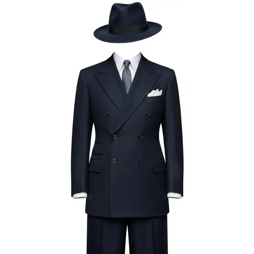 1930s Style Gentleman's Suit Illustration - Elegance Captured