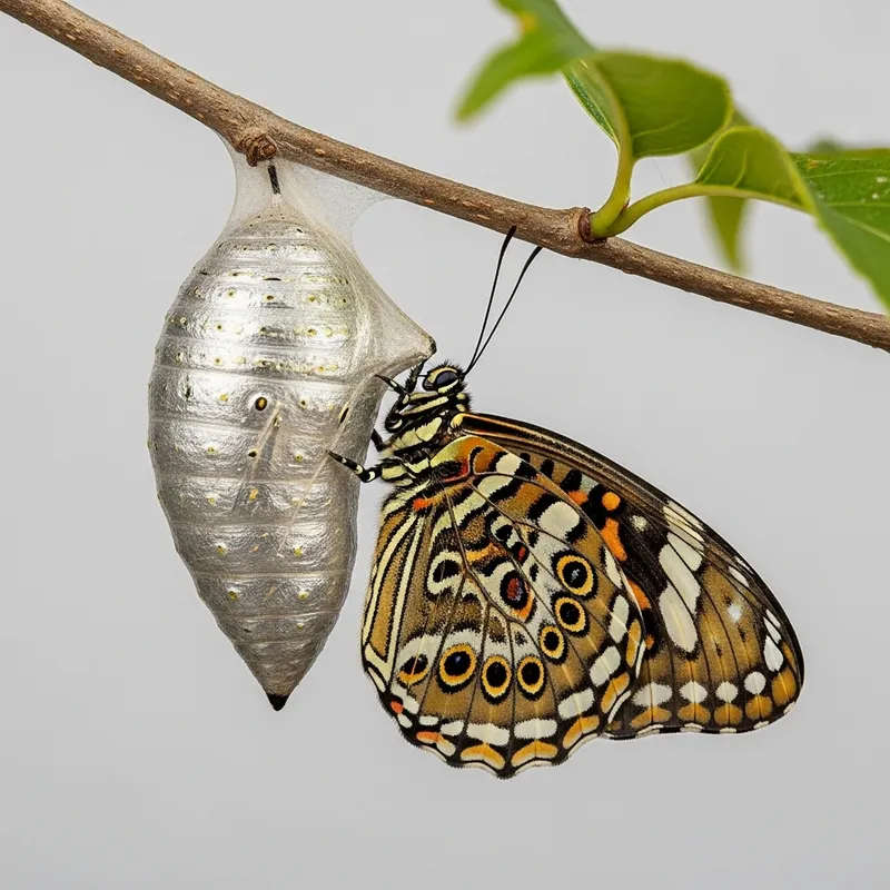 Realistic Butterfly Emerges from Metallic Cocoon