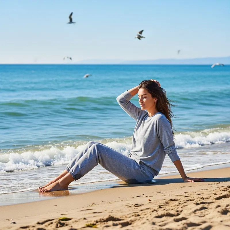 Young Spanish Woman Enjoying Beach Serenity