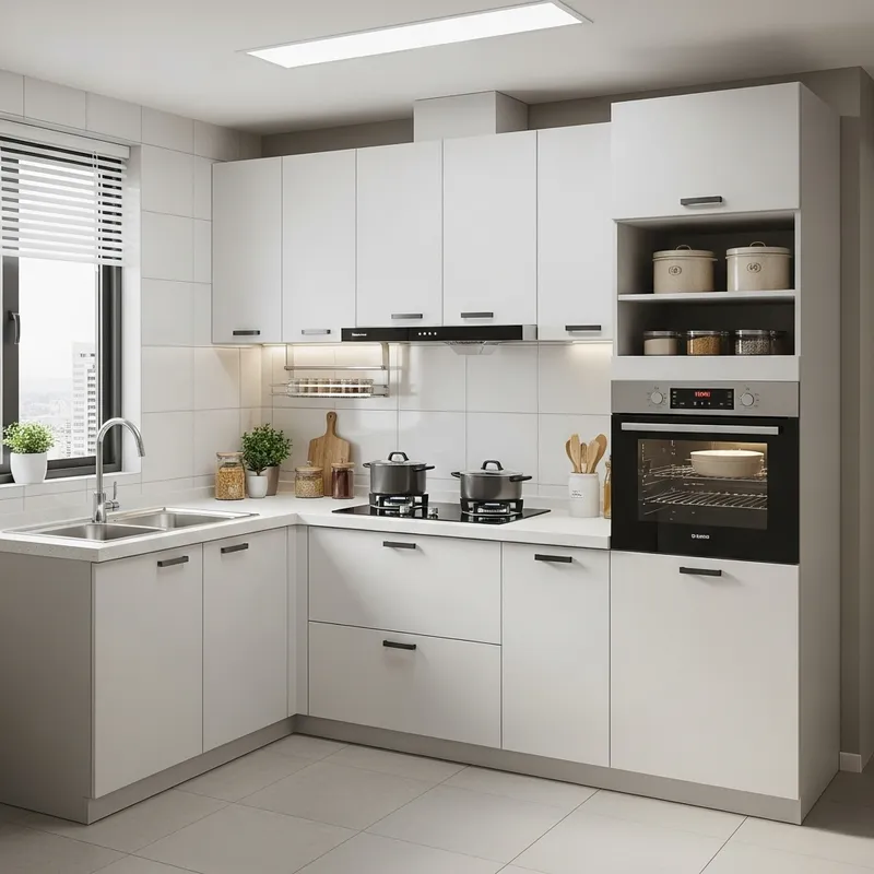 Efficient L-Shaped Kitchen Design in Singapore Condo