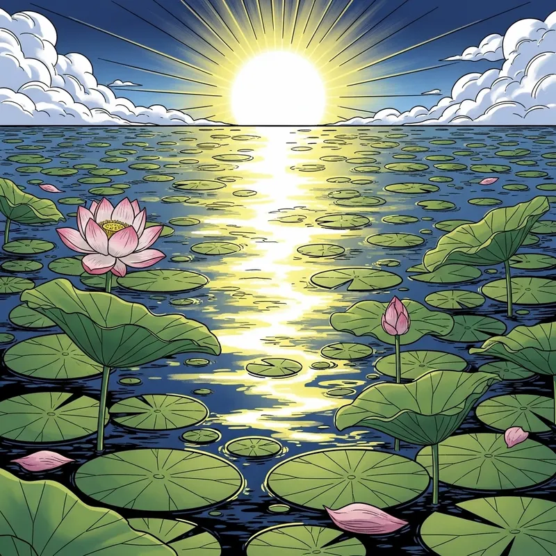 Summer Solstice Lotus Leaves Comic