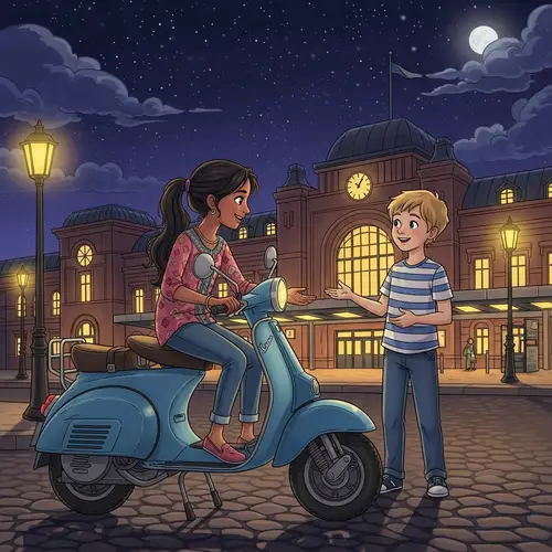 Nighttime Scene at Andheri Railway Station