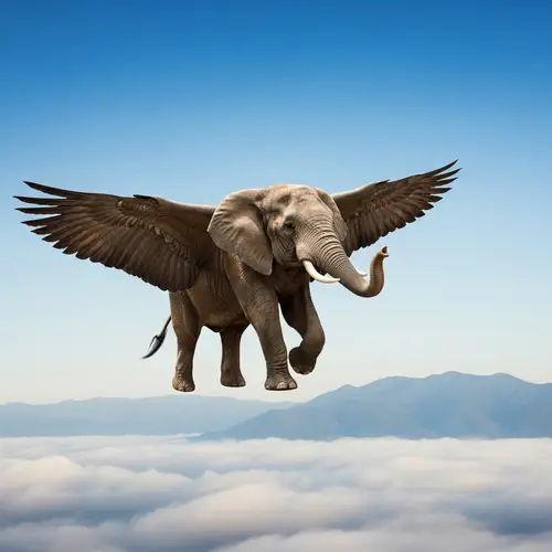 Flying Elephant: A Soaring Marvel in the Sky