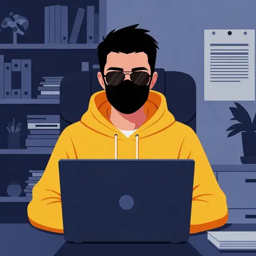 Friendly Male Anime Business Character Illustration