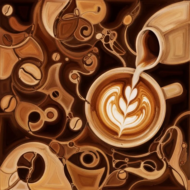 Coffee Abstract Art: Warm Patterns & Textures