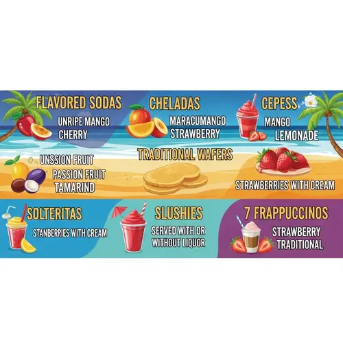 Refreshing Slushy Shop Categories with Beach-Themed Flavors