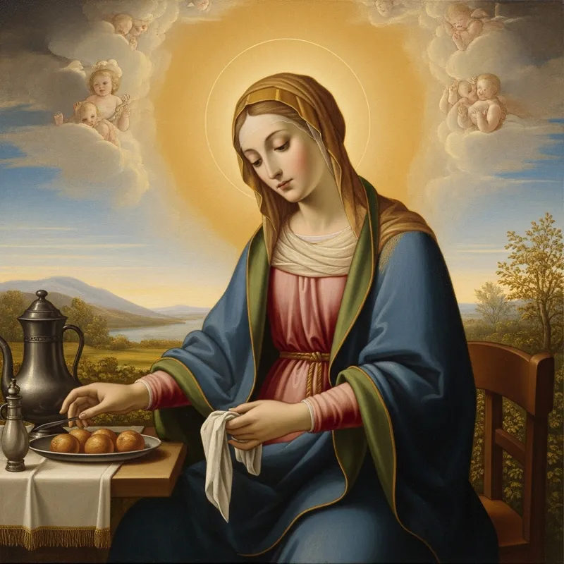 Blessed Virgin Mary: Heavenly Serenity in Religious Art