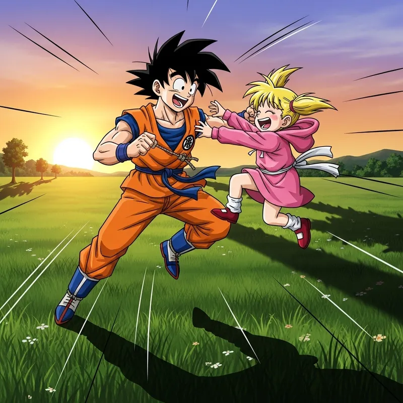 Goku vs. Masha Epic Battle Scene