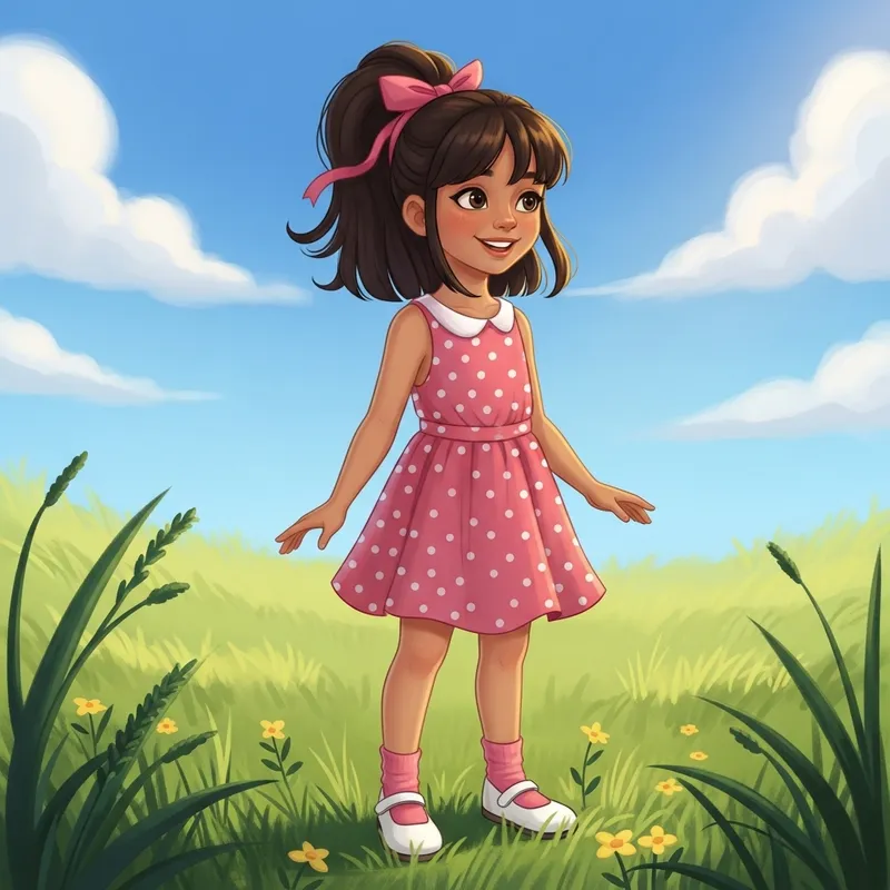 Cute Latina Girl in Pink Dress | Outdoor Portrait Cute Latina Girl in Pink Dress | Outdoor Portrait