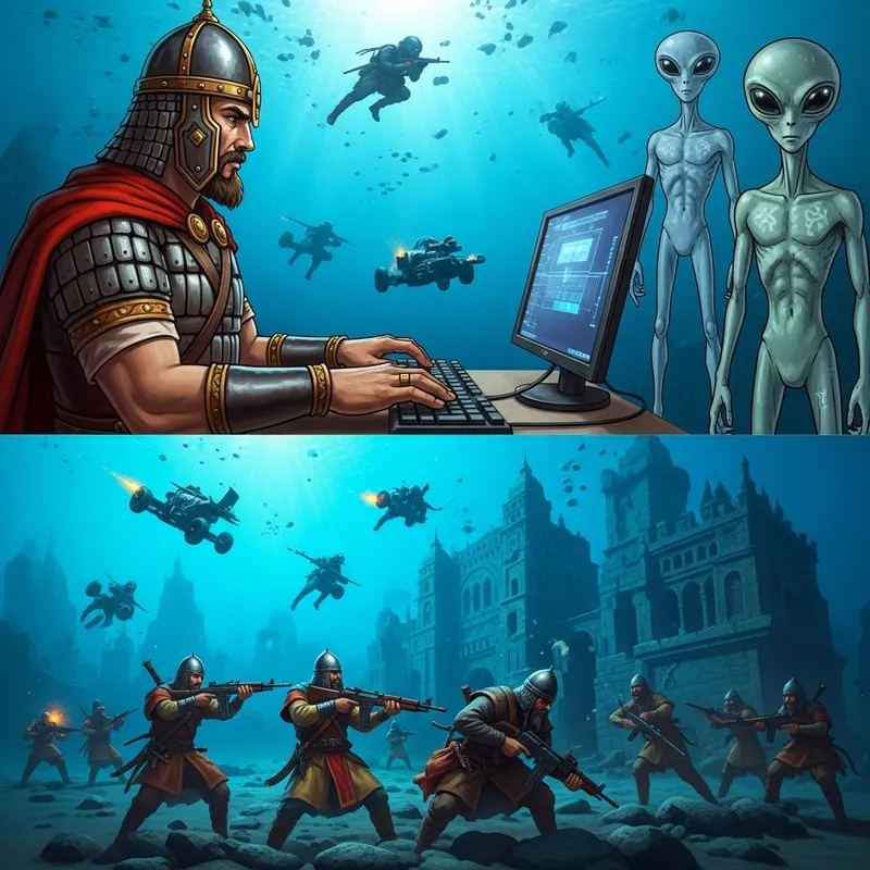 Legendary Slavic Hero Battles Enemies Using Keyboard in Epic Conflict