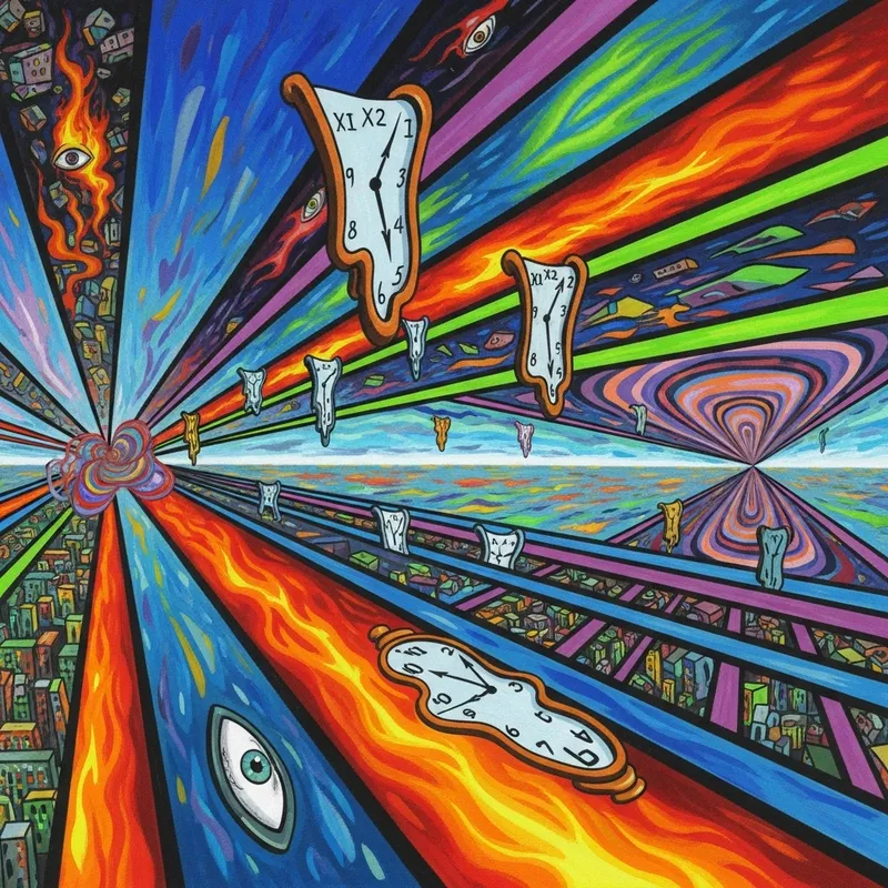 Abstract Perspective Art: Vivid Vanishing Points & Shapes Abstract Perspective Art: Vivid Vanishing Points & Shapes