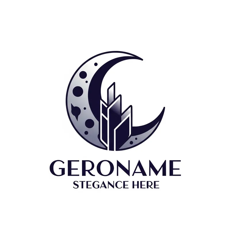 Stylish Moon Logo Design | Art Deco Inspiration
