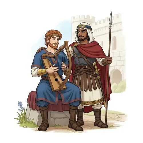 King David and Jonathan: Heartwarming Friendship Depiction