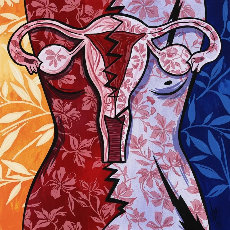 Powerful Endometriosis Artwork: Abstract Representation of Pain & Strength