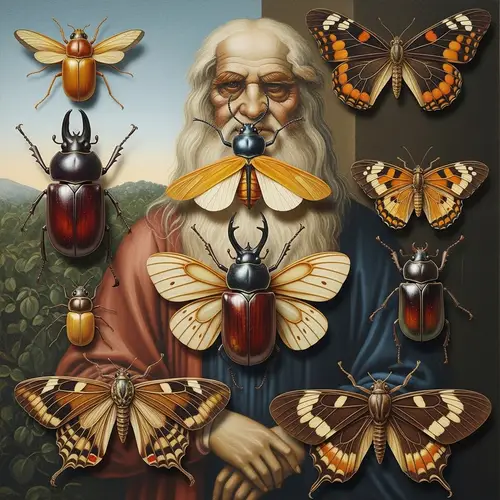 Insects Reimagined as Leonardo's Masterpiece