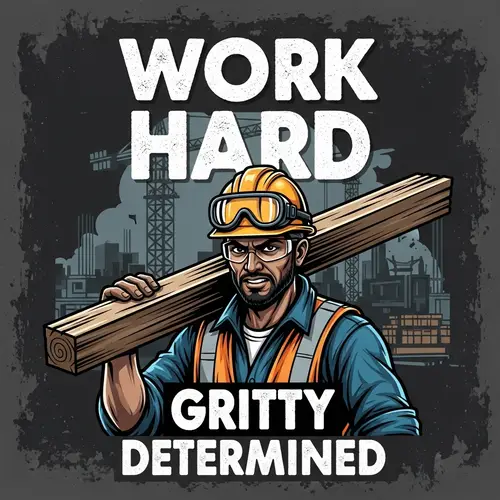 Work Hard, Gritty and Determined - Motivational Poster