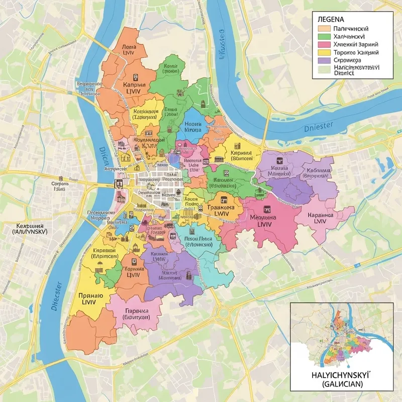 Administrative Structure of Galician District in Lviv