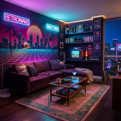Beautiful Retrowave Living Room Design Ideas