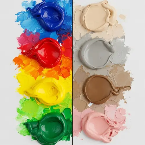 Vibrant vs Muted Colors: Artist's Palette Contrast