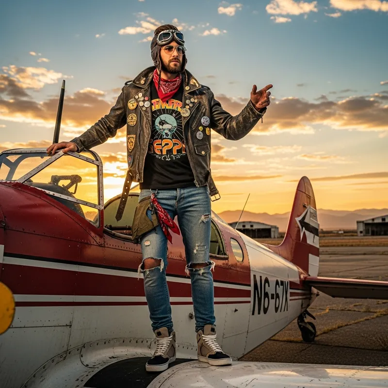 Bad Bunny on Airplane - Unique Fashion Sense