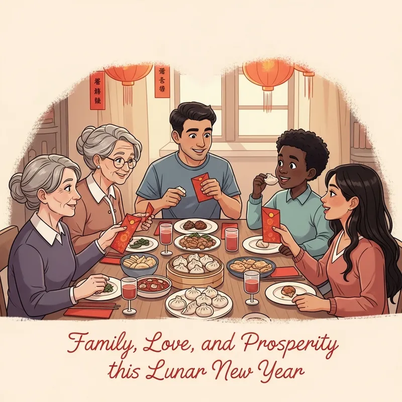 Heartfelt Lunar New Year Family Card