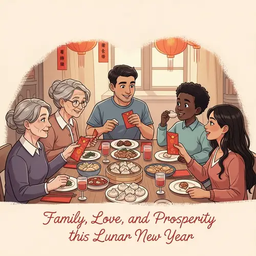 Heartfelt Lunar New Year Family Card