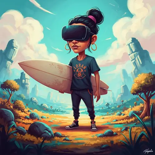 Whimsical Virtual Reality Character Inspired by Salvador Dali - Digital Painting