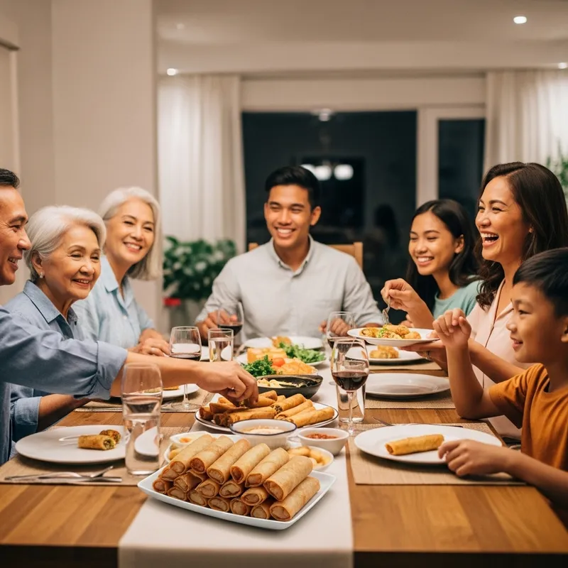 Filipino Family Dinner Gathering with Lumpiang Shanghai | Joyous Unity