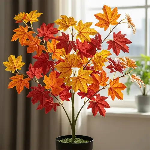 Realistic Maple Leaf Artificial Plant for Home Decor