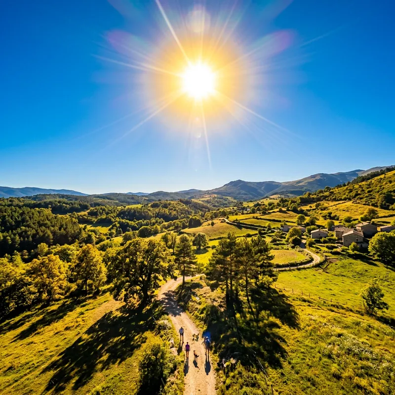 Golden Sun: Magnificent Radiance in Azure Sky