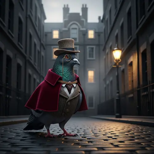 Victorian-Era Pigeon in London