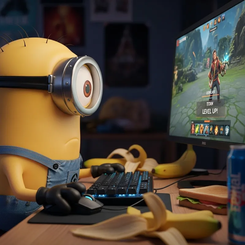 Minion Plays DOTA and Levels Up Titan