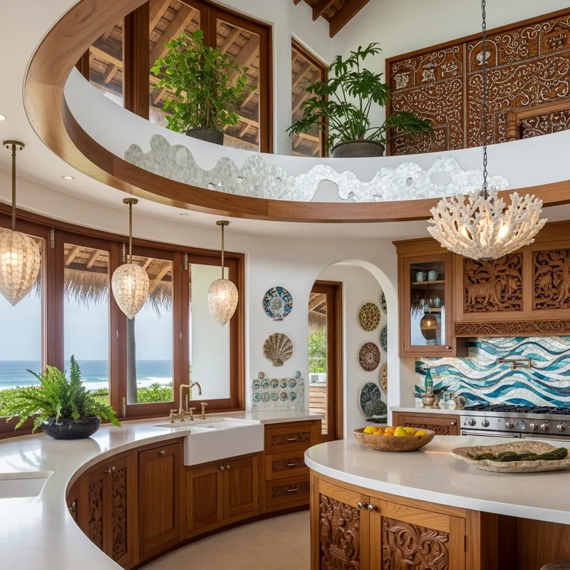 Biophilic Kitchen Design Inspired by Ocean House | Sri Lankan Aesthetics