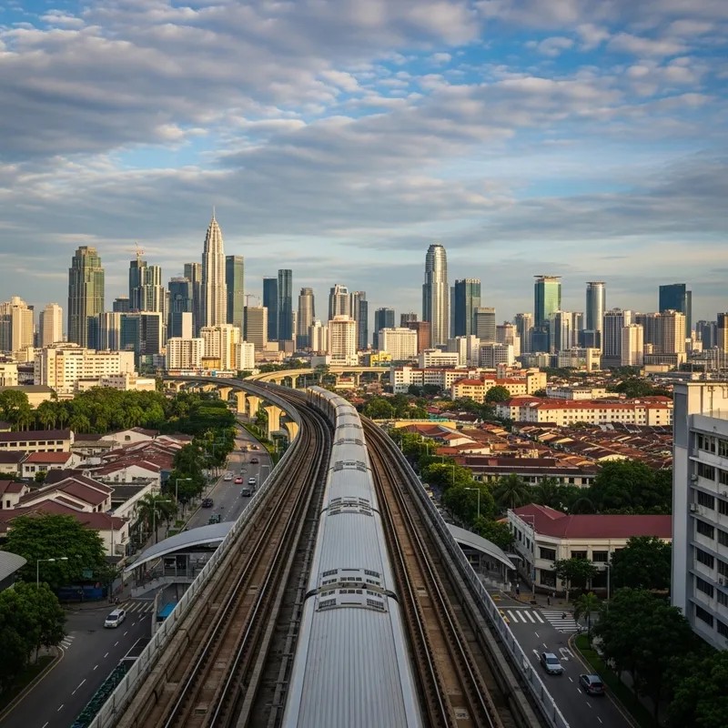 Stunning Distance View of Malaysian LRT Journey Stunning Distance View of Malaysian LRT Journey