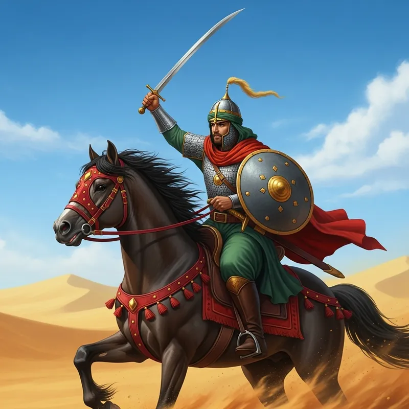 Persian Knight on Horseback