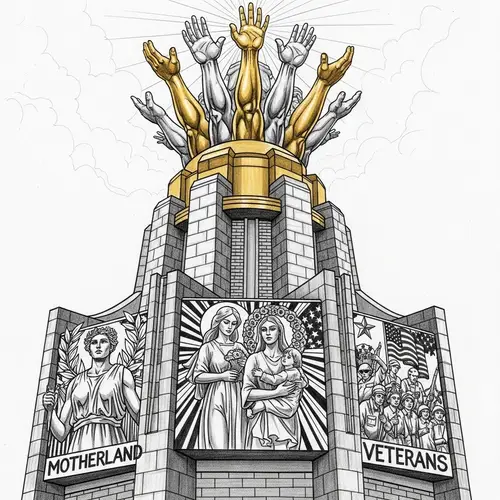 Realistic Monument with Heroic Strength | Victory Symbol